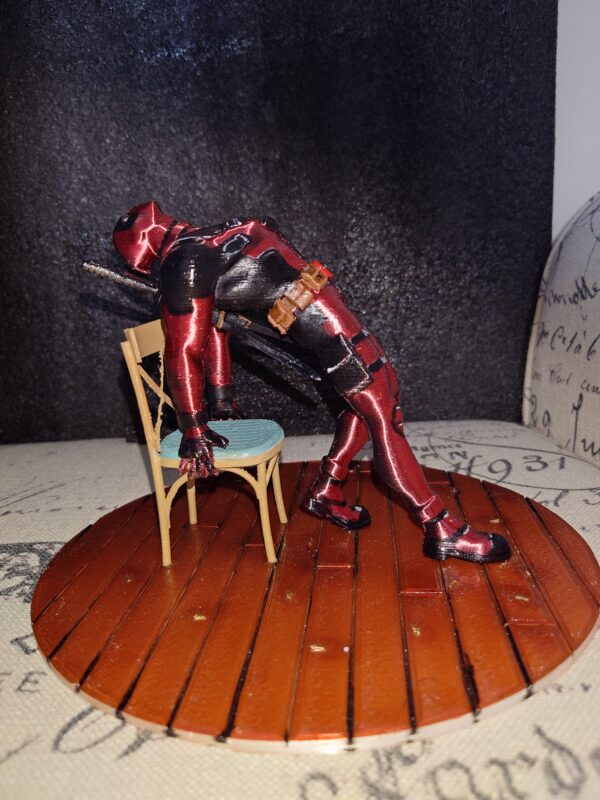 creopop.co.uk 3d printed Deadpool 2 chair pose product image