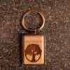 creopop.co.uk personalised laser engraved beechwood keychain image