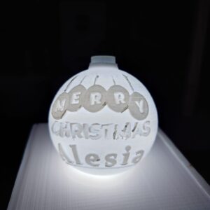 creopop.co.uk spherical illuminated christmas bauble lithophane image
