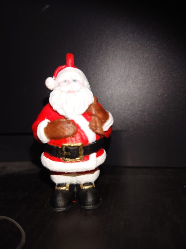 www.creopop.co.uk painted 3d printed santa claus christmas tree decoration image