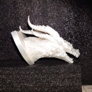 www.creopop.co.uk un-painted 3d printed Dragon head image