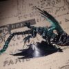 www.creopop.co.uk green and black articulated 3d printed dragon image