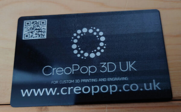 www.creopop.co.uk Customisable Black Aluminium Business Cards image