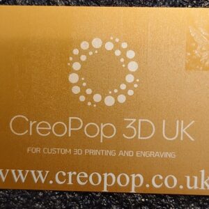 www.creopop.co.uk coloured alumininium business cards image