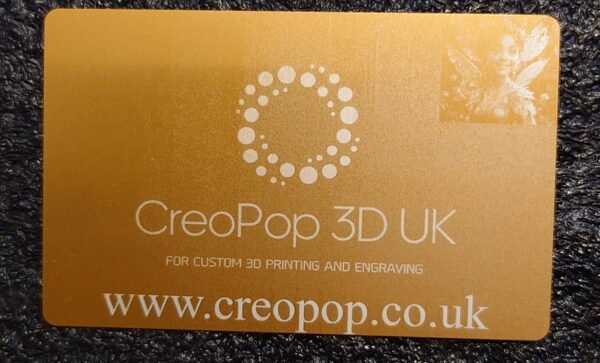 www.creopop.co.uk coloured alumininium business cards image