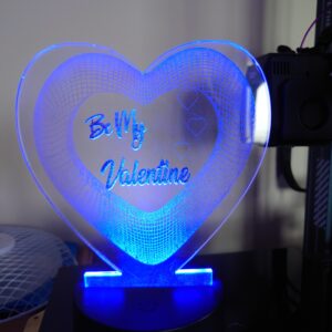 Personalised Acrylic Heart Shaped LED Ornament