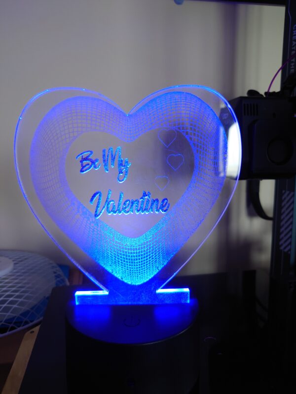 Personalised Acrylic Heart Shaped LED Ornament