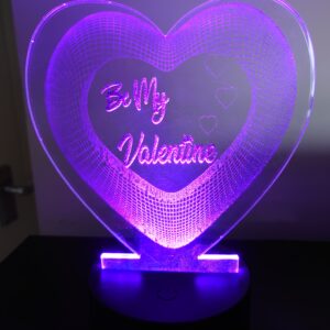 Personalised Acrylic Heart Shaped LED Ornament