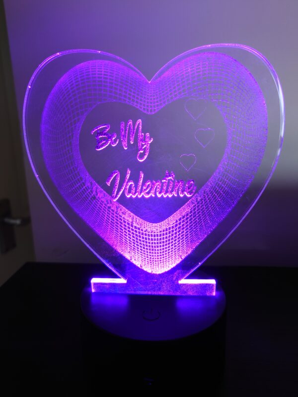 Personalised Acrylic Heart Shaped LED Ornament