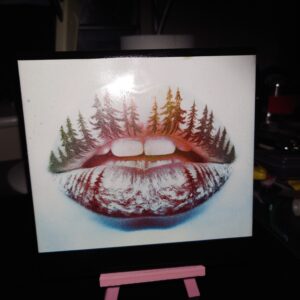 creopop dot co dot uk painted white, laser engraved tile and stand image