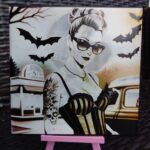 creopop dot co dot uk Vampiress 4 at a 50s diner engraved on a tile