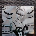 creopop dot co dot uk Vampiress 2 at a 50s diner engraved on a tile image