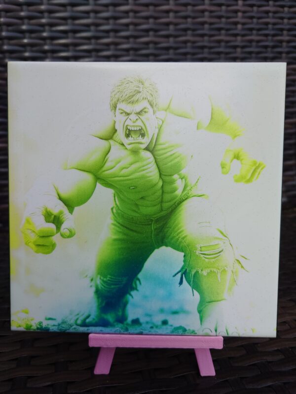 creopop dot co dot uk incredible hulk engrave on a tile image