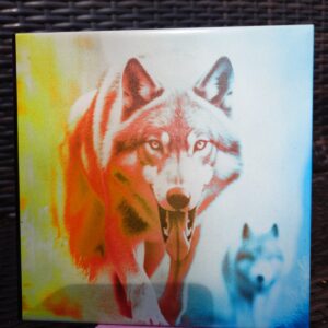 creopop dot co dot uk wolf engraved on tile image