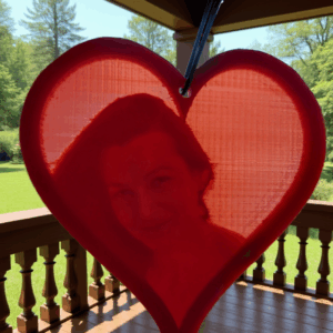 creopop dot co dot uk, red heart shaped lithophane product image
