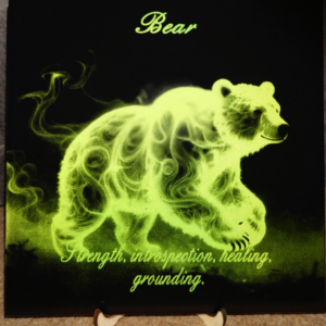 Spiritual Animal, laser engraved tile and stand