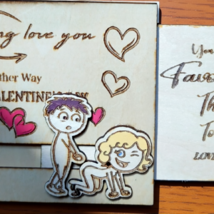 NSFW innapropriate, creopop dot co dot uk valentines wooden slide alternative gift image