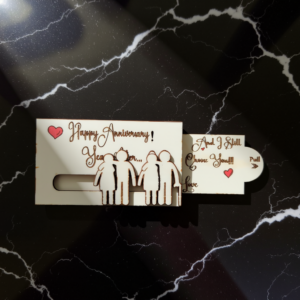 Anniversary Wooden Slider Gift (Personalised)